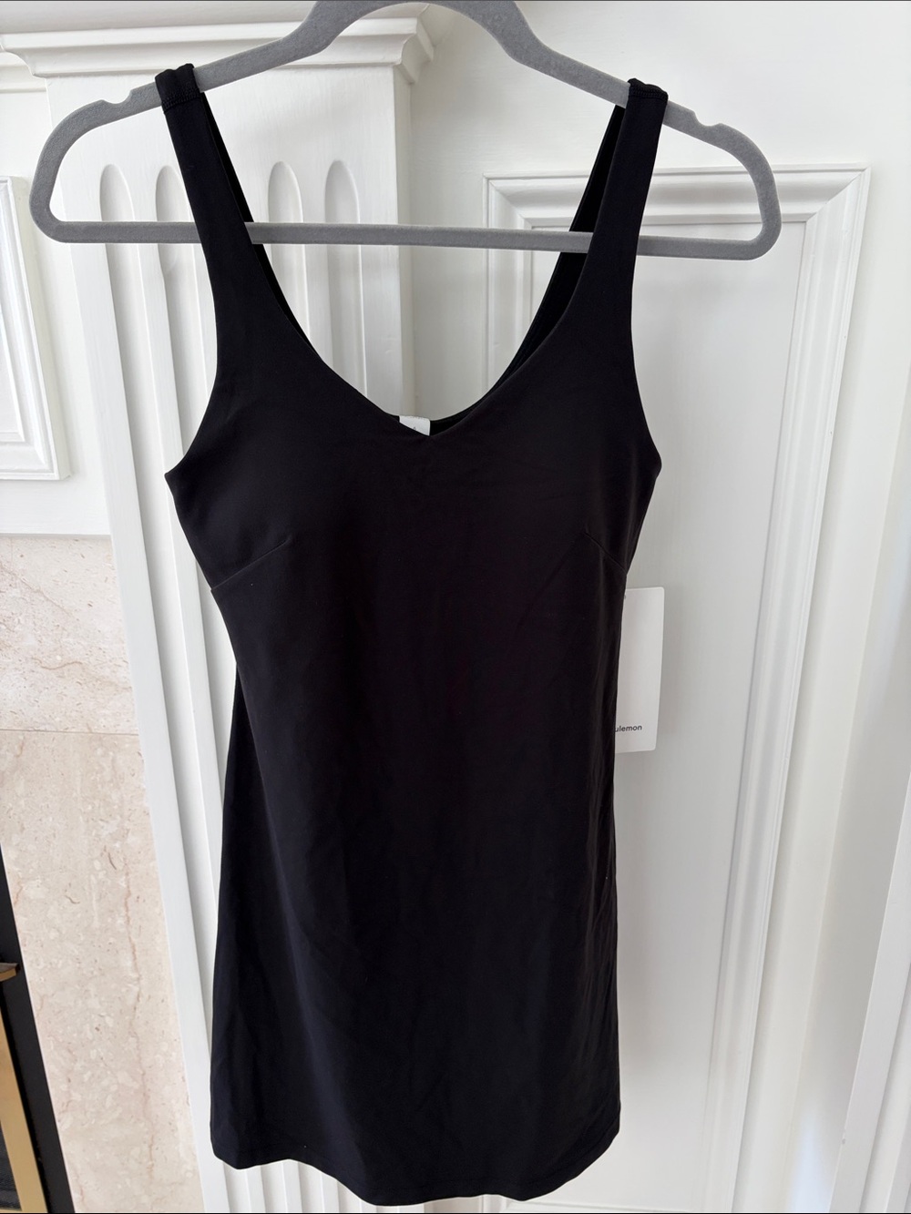 lululemon athletica Black V-Neck Mini Tank Dress